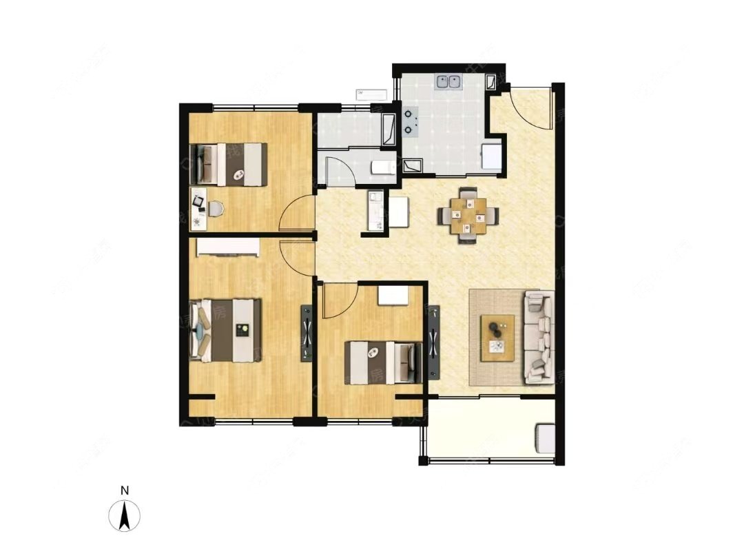 招商象屿星耀翠湾建面85户型图