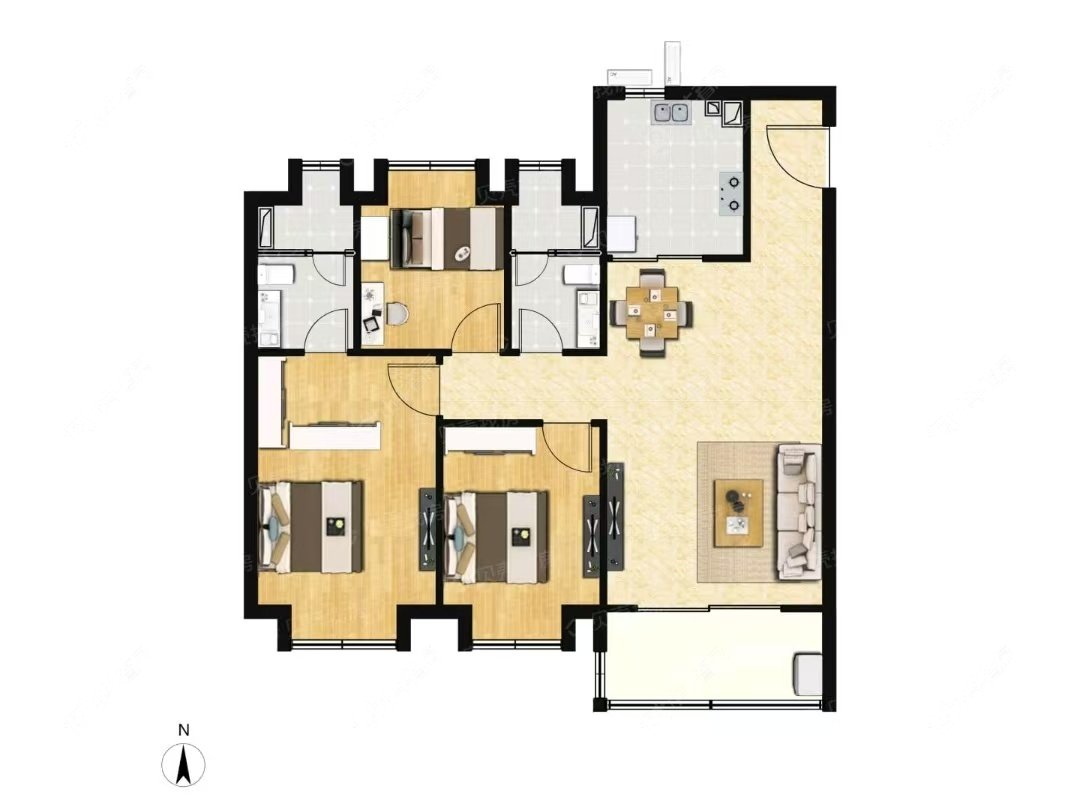 中铁诺德璟宸建面99户型图