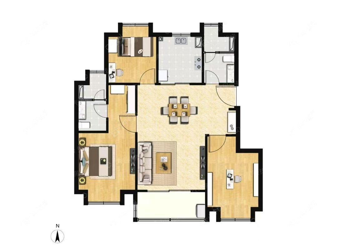 中铁诺德璟宸建面99户型图