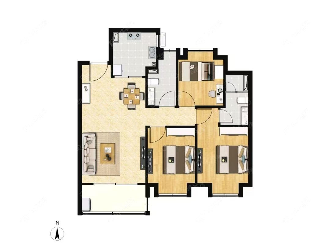 中铁诺德璟宸建面89户型图