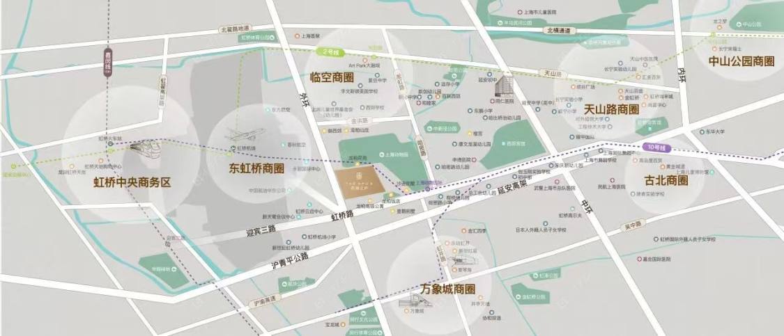 上海西郊云庐在售新楼盘区位图