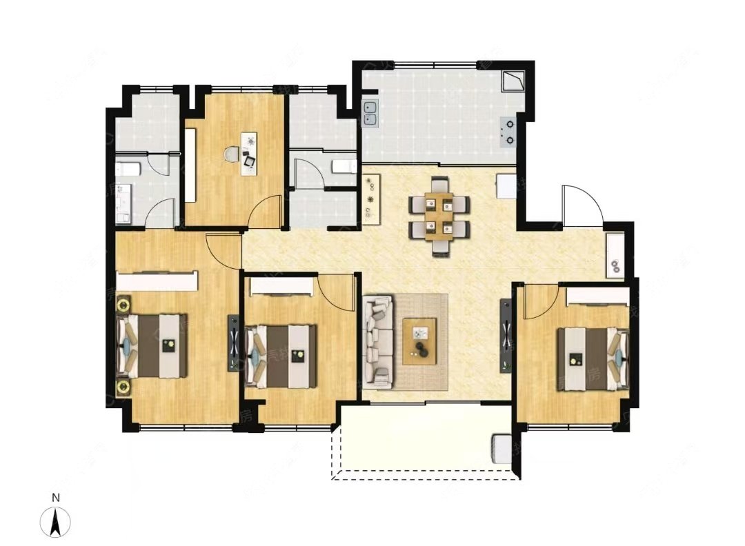 招商中旅揽阅建面120户型图